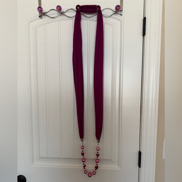 Jewelry - Purple Beaded Scarf – Elegant & Versatile
